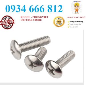 Set 10 cái M3-M6 vít pake đầu dù thân bulong inox201 M3-M6