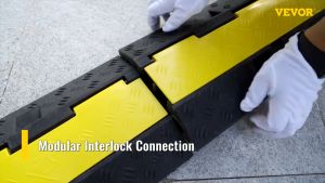 【จัดส่งจากกรุงเทพ】ยางลูกระนาด ขนาด 25x98x5cm. ป้องกันสายเคเบิล/สายไฟ/สายยาง ยางป้องกันสายเคเบิ้ ยางชะลอความเร็ว แผ่นยางฉะลอความเร็ว