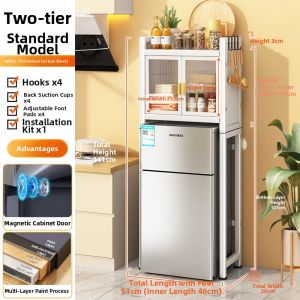 JIABAILI | Kitchen Gas Tank Storage Organizer Multi-Layer