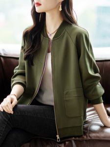 Loose Womens Baseball Jacket Fashionable Oversize Spring Autumn Design Short Coat Lightweight Luxury Top for plus Size