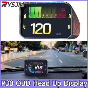 RYSJM | OBD HUD Water Temp Gauge Multi-Function Dashboard Smart Speedometer Auto Alarm System Car Computer Turbo Boost for Car Turck