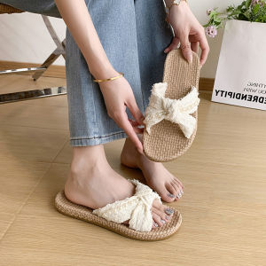 DIANCHA | Pearl Bow French Style Sandals Soft Soles