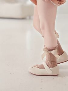 OFM-P304 Kaos Kaki Panjang Anak Perempuan Model Pita Lucu Anti Slip / Kaus Kaki Bayi Korea Bahan Lembut Ribbon Baby Socks import