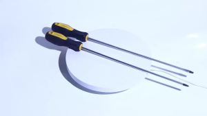 EELHOE | 1/2Pcs Alloy Steel 12Inch Long Slotted Cross Screwdriver Magnetic Screwdriver With Rubber Handle Extended Screwdriver