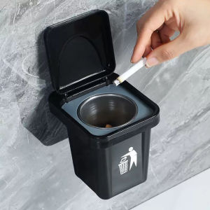 Creative Wall Mounted Ashtray Hole-Free Design Suitable for Home Toilet Car - Reusable Non-Slip Smoking Ash Tray