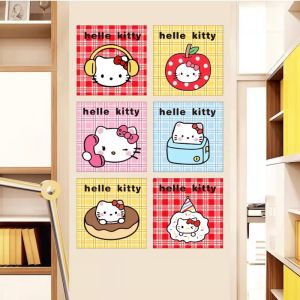 Dép Chép Dopaamine Kitty Cat Sticker Chống Thấm Nước Trang Trí Tường Phòng Khách Phòng Ngủ Ký Túc Xá Cốc Tủ Lạnh