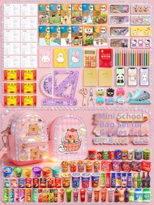 Mini Simulation Stationery and Backpack Toys for Girls Full Set