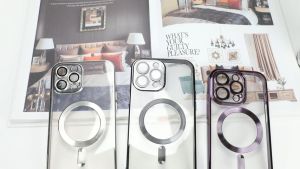 Casing iPhone 16, 15, 14 Pro Max & Glossy Magnetic Camera Protection