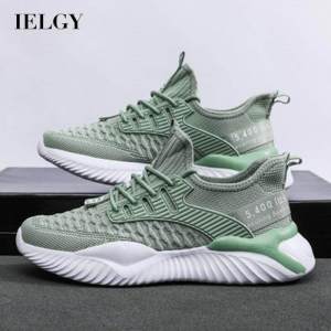 IELGY casual fashion comfortable running flying knitted sneakers for men