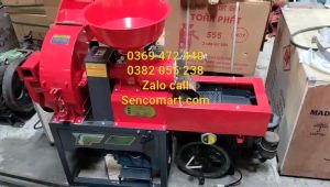 Máy xát gạo nghiền bột Toàn Phát TF666s sàng rung lọc sạn 3 cấp