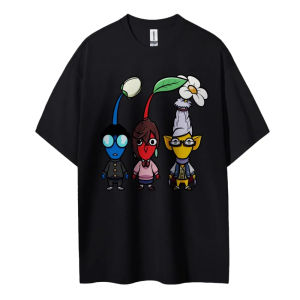 Dandadan T-Shirt Three Characters Blue Red Yellow Skin New Y2k Print Men Women Cotton Oversized Loose Fit Comfort Streetwear
