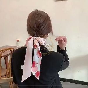 IKAT RAMBUT TALI KOREA / BANDANA HAIR RIBBON RETRO SILK SCARF SMALL TWILLY BAG/SATIN SCARF SYAL AK20