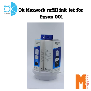 Ok Maxwork refill ink for epson 001 bk/c/m/y ออกใบกำกับภาษีได้ ส่งจาก กทม.