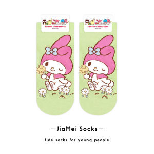 Clow M Socks Female Hello Kitty Melody Pom Pom Purin Keroppi Big Ear Dog Korean Cute Cartoon Socks Thin