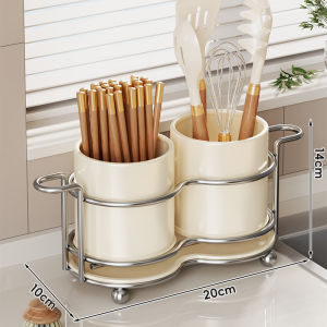 evesigar | Water Draining Chopstick and Utensil Holder Organizer