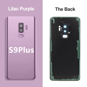 For Samsung S9 Plus Battery Back Cover Glass Panel Rear Door Housing Case Camera Lens Replacement for Samsung S9