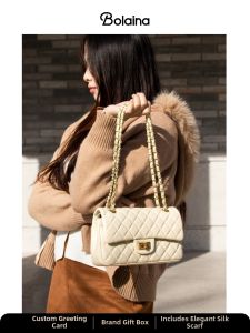 Bolaina | Leather Quilted Designer Shoulder Handbag