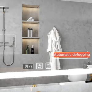 ZIVON 5in1 Northern European Style Modern Bathroom Decorative Intelligent LED Mirror Square Wall Mounted GLASS