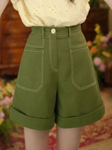 Shalldoer | High Waist Wide Leg Casual Shorts Womens Summer Loose Slimming Fashionable A-Line Pants Hong Kong Style Retro Fashion