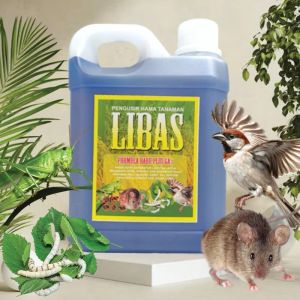 LIBAS 1 LITER BELI 5 GRATIS 1 - Pupuk Pestisida Insektisida Pembasmi Hama Tanaman Racun Tikus Belalang Ulat Burung Tanaman Sehat Subur