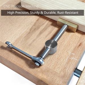 Adjustable Workbench Beach Gog Screw Clamp Suitable For 19mm/20mm Dog Hole Stainless Steel Brass Adjustable Stopper Suitable