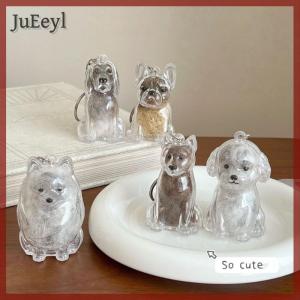 JULYHOT Cute Dog Hair Storage Keychain Transparent Pet Fur Keepsake Capsule Bag Pendant Decor Souvenir Collection Gift Memorial Jewelry