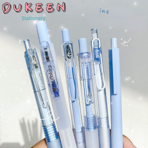 DUKEEN 6Pcs/set Kawaii Gel Pen Color Highlighter Set Students Writing Pens Korean Japanese Ins Style School Stationery Supply