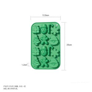 Christmas Silicone Chocolate Molds Candy Baking Moulds Handmade Snowflake Snowman Xmas Tree Gingerbread Man Santa Claus Mold
