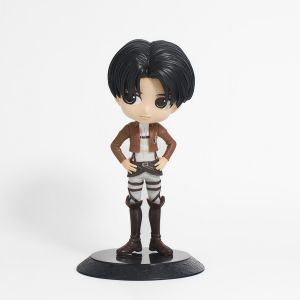 Bandai | 6pcs Anime Attack on Titan Anime Eren Levi Hange Zoe Erwin Smith Mikasa Ackerma PVC Action Figure Model Toy