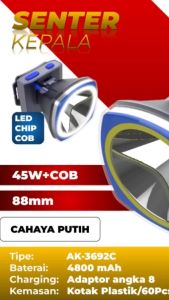 AOKI Senter Kepala 2-in-1: Kekuatan dan Kinerja Maksimal Multifungsi Megah: Performa Maksimal