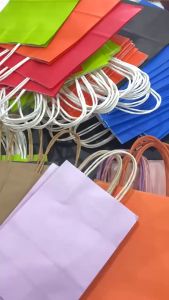 Kraft Paper Bags/Shopping Bag/Retails Bags/Gift Bag/Event Bags/Wedding bag/Birthday Bag/Paperbag Color/Beg Kertas Warna