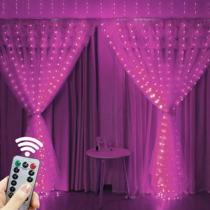 8 Modes USB Remote Control Fairy Lights Wedding Christmas Decor LED Garland Curtain Lights String for Home Bedroom New Year Lamp