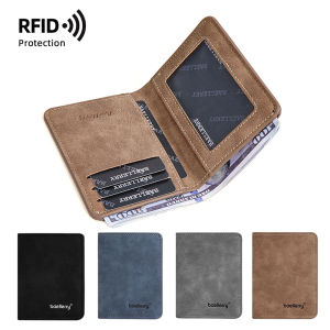 New Mens Short Wallet Simple Casual Card Clips Slim Male Wallet Drivers License Card Holder Thin Bifold Wallet For Man