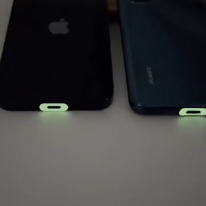 50pcs Universal Anti-Scratch Luminous Charging Port Protective Film Sticker / Clear Charging Port Protector Film