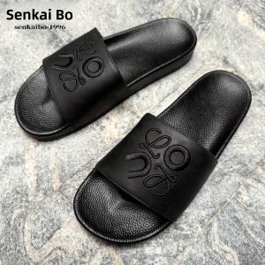 Mens Casual Slip-On Slippers Thick Bottom Wear-Resistant Retro Classic Summer Outdoor Wearable Comfortable Leather Sandals