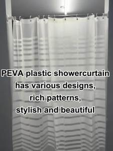 Bathroom Shower Curtain Waterproof Bathtub Bathing Curtains Semi-transparent PEVA Shower Curtains Bathtub Curtain with Hooks