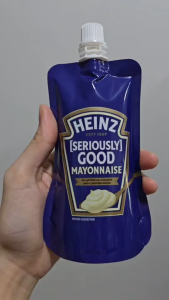 มายองเนส ไม่หวาน แบบซอง 120ml Heinz Mayonnaise ฝาเกลียว สำหรับทำน้ำสลัด ปรุงอาหาร ทาขนมปัง ออกใบกำกับภาษีได้