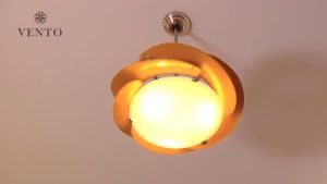 MT Edma 46in Mela Kipas Angin Plafon dengan Bohlam Circular T5 40W dan Remote Control