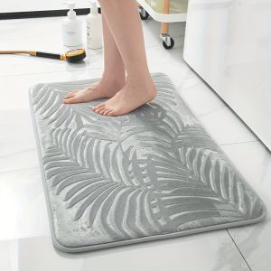 VIKAMA 1 Thảm Tắm Polyester Thảm Chùi Chân Lối Vào Để Trang Trí Nhà Thảm Trải Sàn Chống Phai Màu Phong Cách Cổ Điển Cho Phòng Tắm Phòng Giặt Nhà Bếp