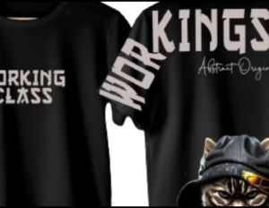 Baju Kaos Motif WORKING CLASS T-shirt Distro Terbaru Pria Wanita Keren Lengan Pendek Simpel Combed
