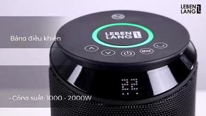 Máy Sưởi Gốm Thông Minh Lebenlang LBL0279 Có Điều Khiển Máy Sưởi Đa Năng Dùng Cả 4 Mùa Công Suất 2000W