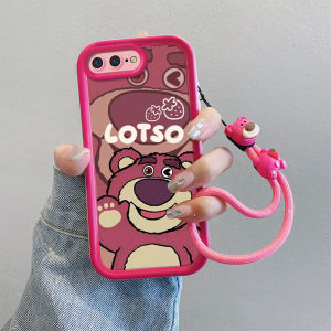 Cute Strawberry Bear Silicone Phone Case for OnePlus 12R 1+Ace3 12/11R 8T Cartoon Meilidi 9R Girls Ace2 Hand Rope Nordn30 Boys