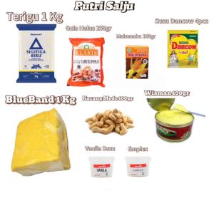 bahan kuker PUTRI SALJU / resep kuker/ bahan kue kumplit