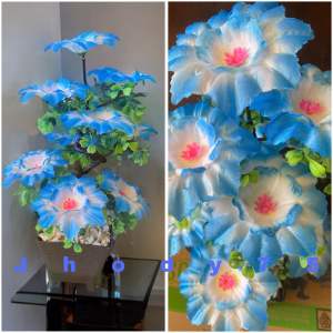 Bunga artifisial hiasan meja tinggi 35cm//fullset 10 kuntum