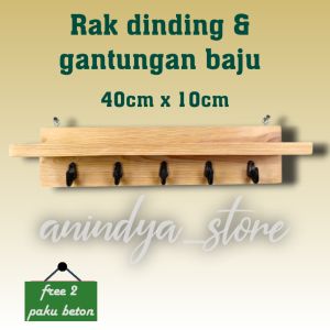 Rak dinding & gantungan baju minimalis murah