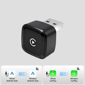 ANYFAR | Wireless CarPlay Adapter Wireless Android Auto AI Smart Box Mini 2in1 Intelligent Systems for Wired CarPlay Car