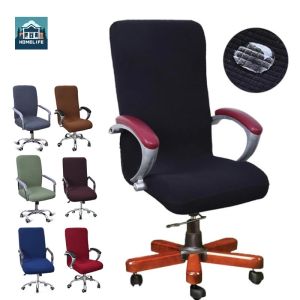 7 Colors Modern Spandex Computer Chair Cover 100% Polyester Elastic Fabric Office Chair Cover Easy Washable Removeable