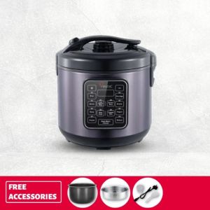 La gourmet Healthy Rice Cooker 1.5L (Goldion / Titanium Black) low starch Non Stick Coating One Touch Function Periuk Nasi Pot Office Student Electric Hot Pots Household reduce sugar glucose keep warm claypot rice porridge reheat braise