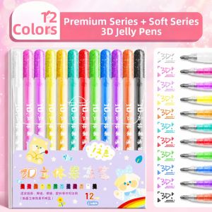 QITE | Colorful Gel Pen Highlighter for Scrapbooking Journaling Glow-in-the-Dark Not Transparent Dual-Line Outline