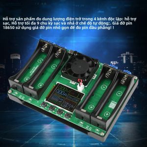 Máy Kiểm Tra Pin Đa Năng Với Màn Hình LCD Bộ Sạc Phân Tích 4 Kênh Cho Pin 18650 Máy Kiểm Tra Điện Trở Trong